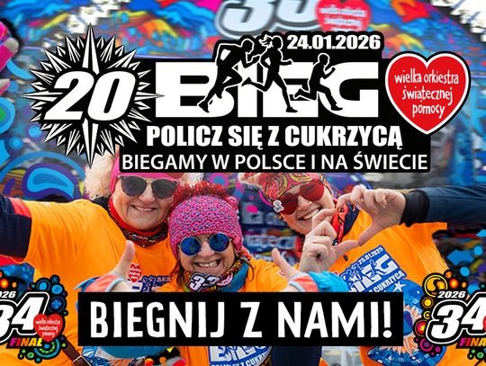 20. Bieg WOŚP „Policz się z cukrzycą” – pobiegnij i pomóż podczas 34. Finału 20. Bieg WOŚP „Policz się z cukrzycą” – pobiegnij i pomóż podczas 34. Finału