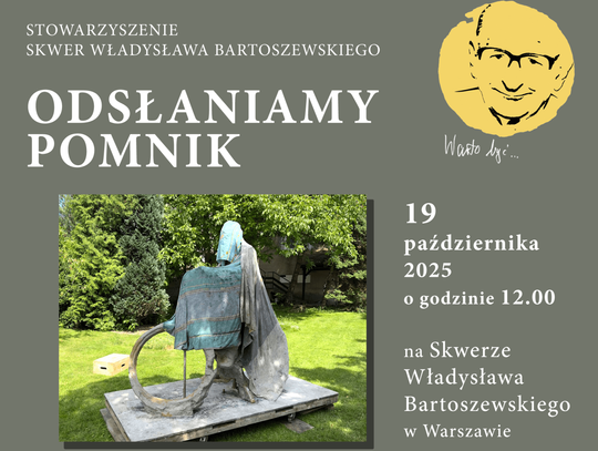 Pomnik Władysława Bartoszewskiego stanie na Woli. Odsłonięcie już 19 października