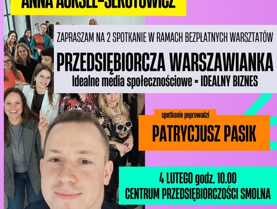 Przedsiębiorcza Warszawianka- darmowe warsztaty dla kobiet z całej Warszawy!