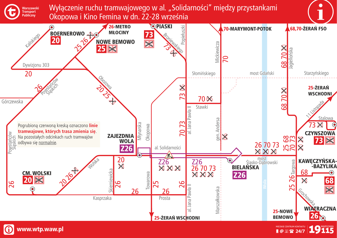 Duże zmiany w komunikacji na al. Solidarności
