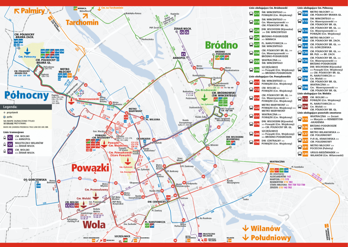 Wszystkich Świętych w Warszawie. Tak łatwiej dojedziesz na cmentarz – sprawdź nowe oznaczenia autobusów i tramwajów